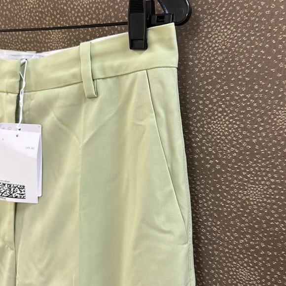 🔥🔥🔥NEW & Other Stories Wool Blended Green Wide Leg Trousers Pants - Picture 3 of 9